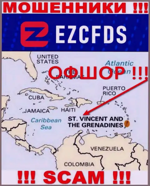 St. Vincent and the Grenadines - офшорное место регистрации обманщиков ЕЗЦФДС, предоставленное у них на онлайн-ресурсе