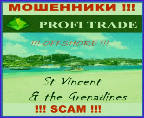 Базируется компания Profi Trade в оффшоре на территории - Сент-Винсент и Гренадины, МОШЕННИКИ !!!
