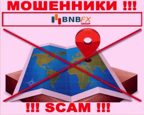 На сайте BNB-FX Com отсутствует информация относительно юрисдикции данной компании