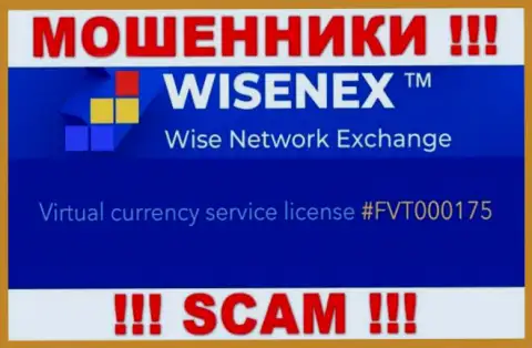 Будьте крайне внимательны, зная номер лицензии WisenEx Com с их веб-сайта, уберечься от незаконных комбинаций не получится это РАЗВОДИЛЫ !