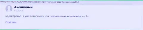 Информационный ресурс Otzyvys Ru делится реальным отзывом трейдера о дилинговой организации ЕИкс Брокерс