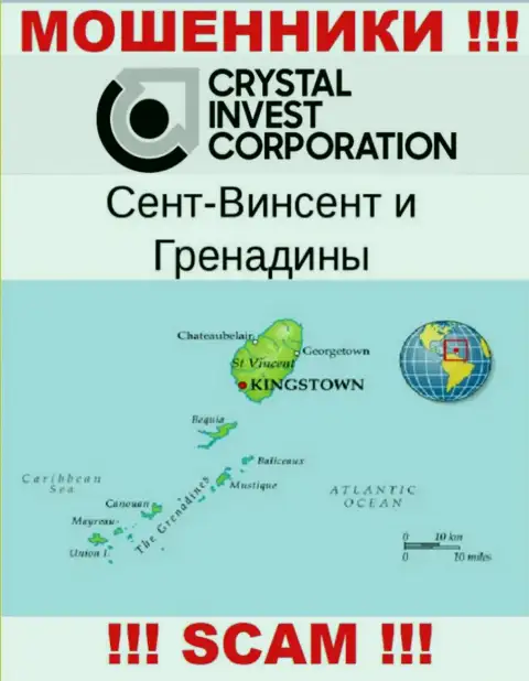 St. Vincent and the Grenadines - это юридическое место регистрации компании CRYSTAL Invest Corporation LLC