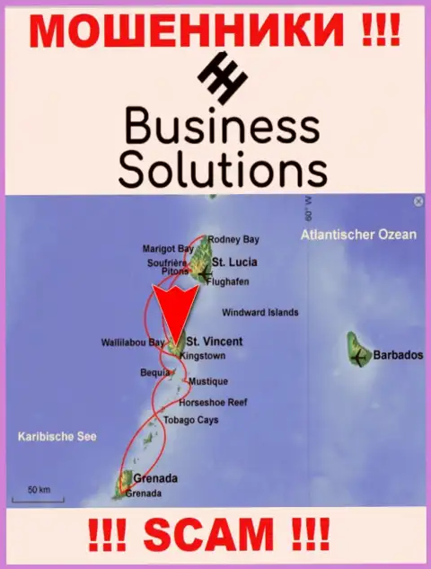 Бизнес Солюшнс специально пустили корни в офшоре на территории Kingstown St Vincent & the Grenadines - МОШЕННИКИ !!!