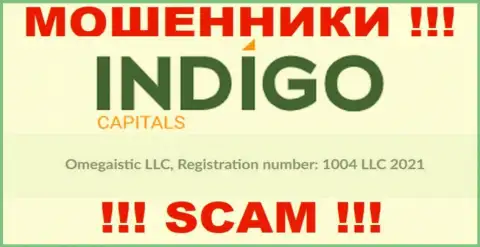 Регистрационный номер еще одной незаконно действующей конторы Indigo Capitals - 1004 LLC 2021