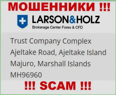Оффшорное местоположение LarsonHolz Ru - Trust Company Complex Ajeltake Road, Ajeltake Island Majuro, Marshall Islands МН96960, откуда указанные мошенники и проворачивают свои незаконные делишки