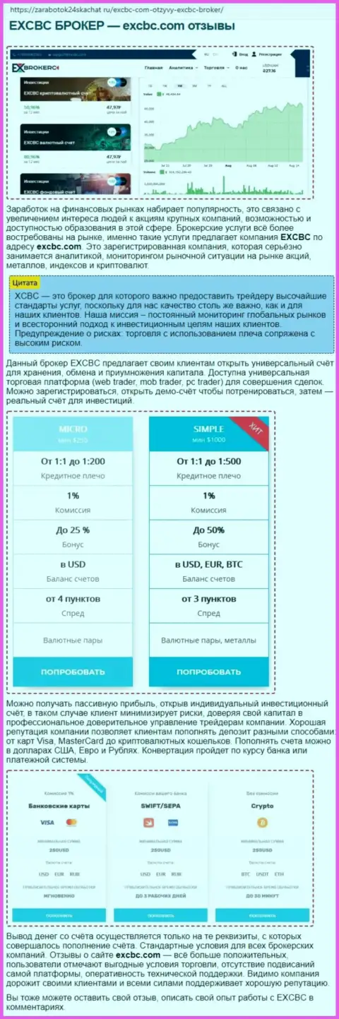 Сведения о форекс дилере ЕХБрокерс в статье на web-сайте zarabotok24skachat ru