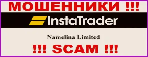 Юридическое лицо компании Инста Трейдер - это Namelina Limited, инфа позаимствована с информационного портала
