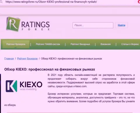 Честная оценка организации Киексо на сайте ratingsforex ru