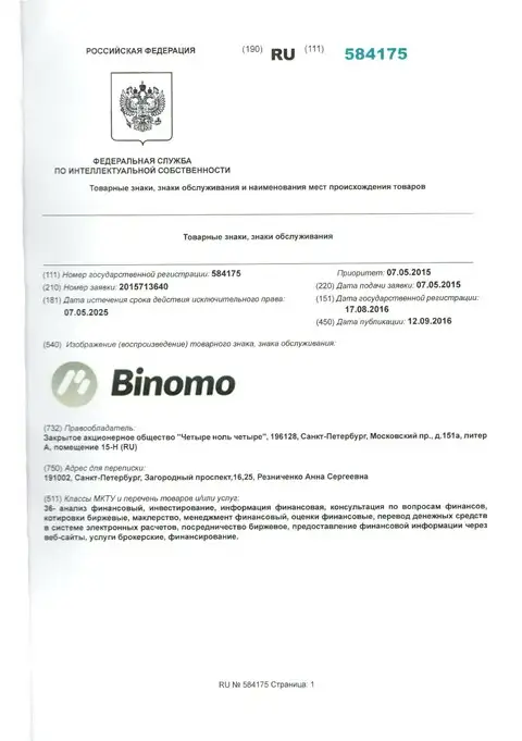 Описание фирменного знака Stagord Resources Ltd в Российской Федерации и его обладатель