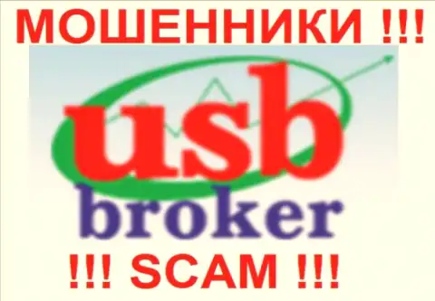 Лого мошеннической брокерской организации Усбброкер